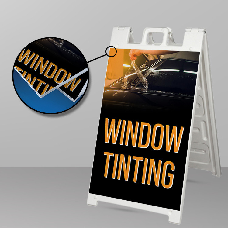 Window Tinting Custom A Frame Signicade Sign, Sidewalk Sign,Sandwich Board