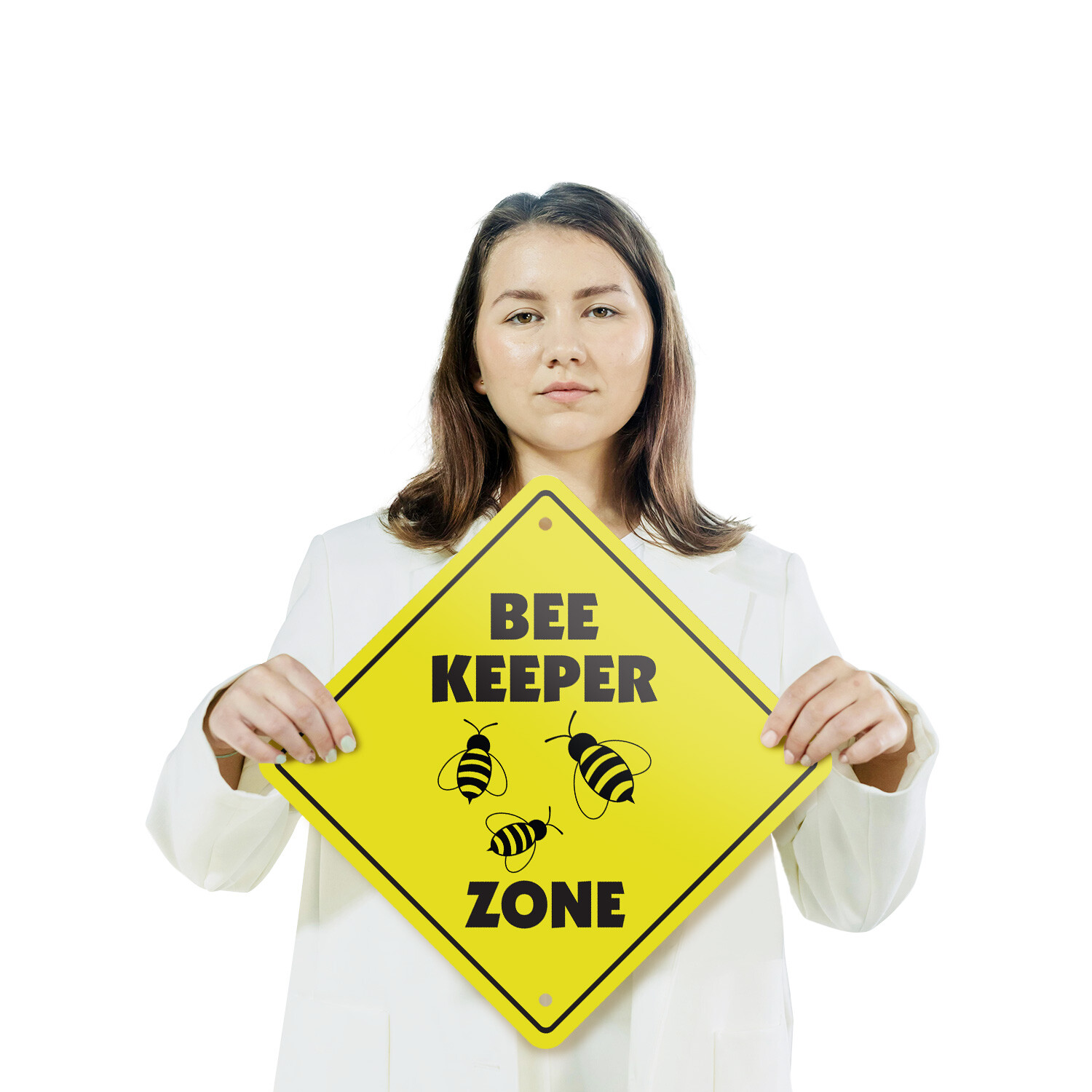 Bee Keeper (3 Pack) Plastic Street Sign Crossing Warning Vintage Rustic Beware
