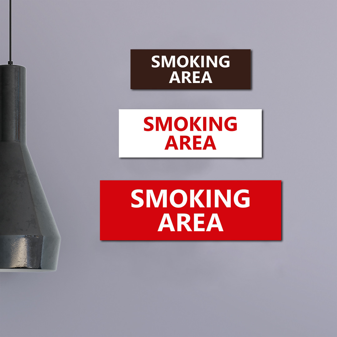 Basic Smoking Area (Yellow / Black) – Small (2 x 6″)