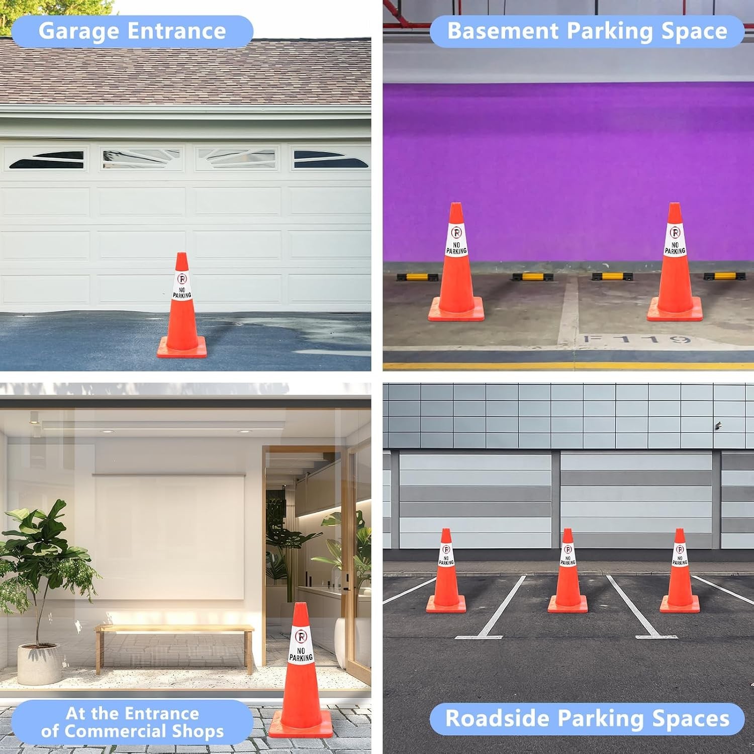 High Visibility Reflective Cone Sleeves 2 Pack – Essential for Traffic Safety
