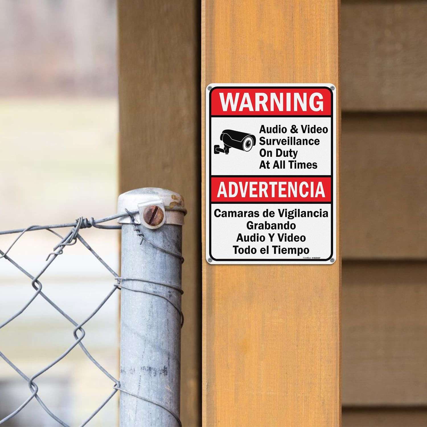 Audio & Video Surveillance on Duty at All Times signs,10 x 7 Inches Safety Wa…