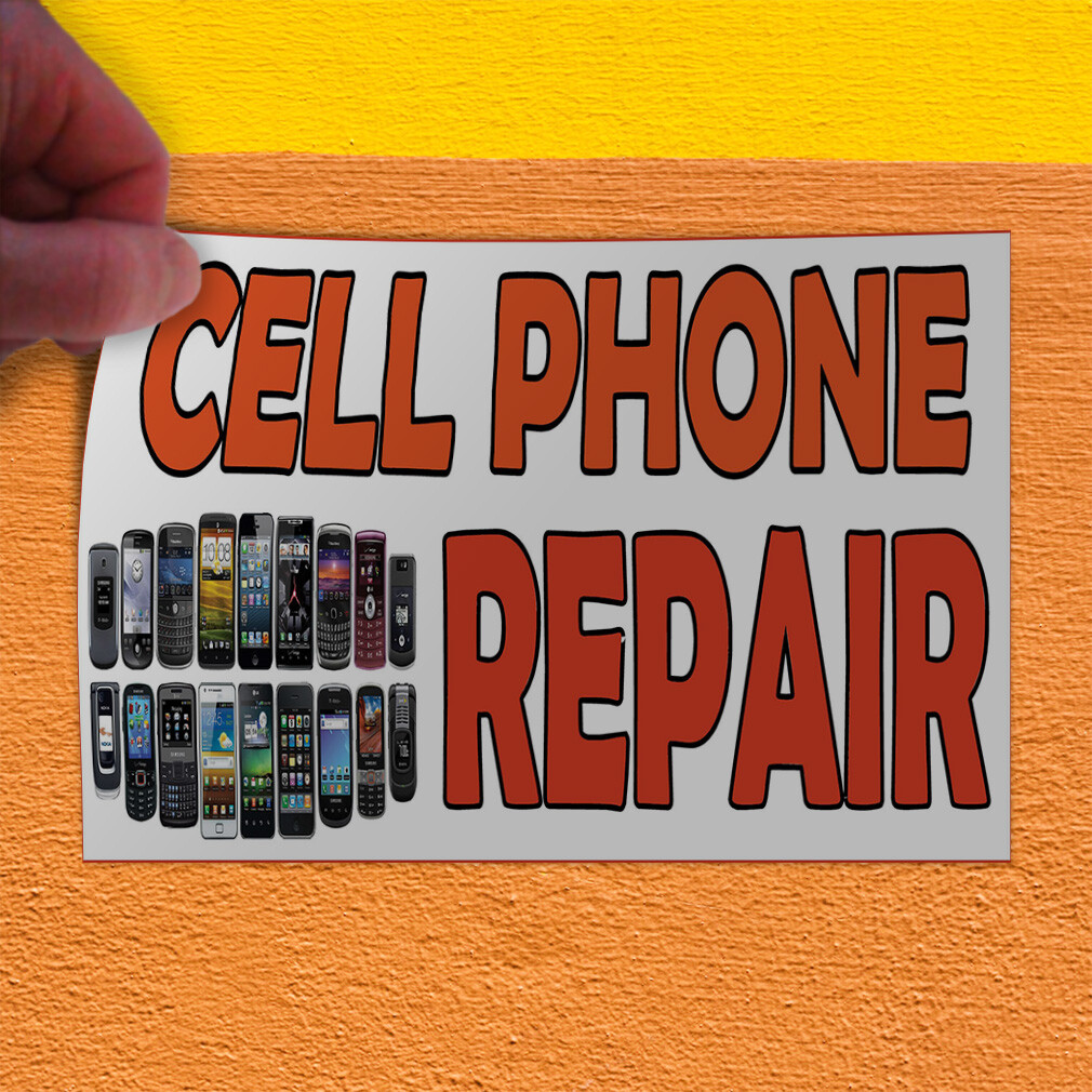 Decal Stickers Cellphone Repair Vinyl Store Sign Label Retail