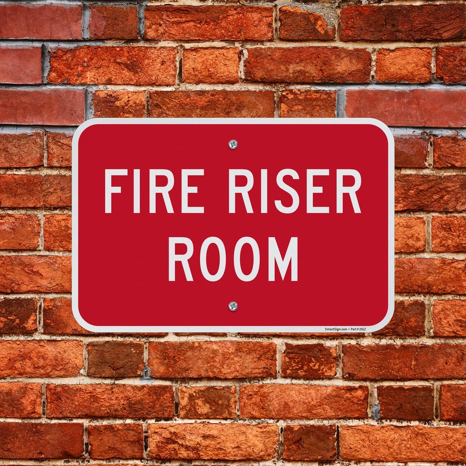 12 x 18 inch “Fire Riser Room” Metal Sign with Pre-Cleared Holes Screen Print…