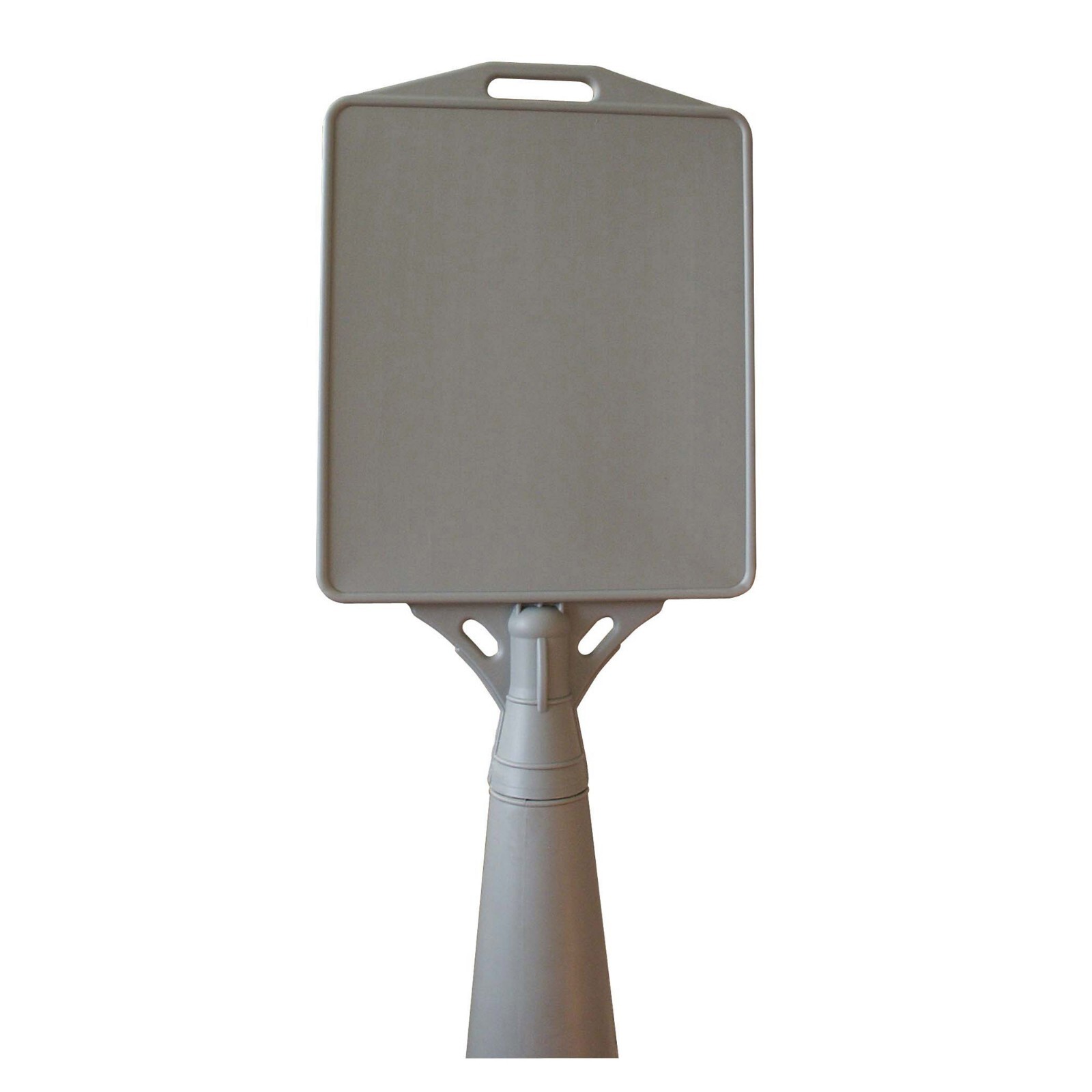 Free Standing Double Sided Gray Plastic Waterbase Pyramid Outdoor Sidewalk Sign