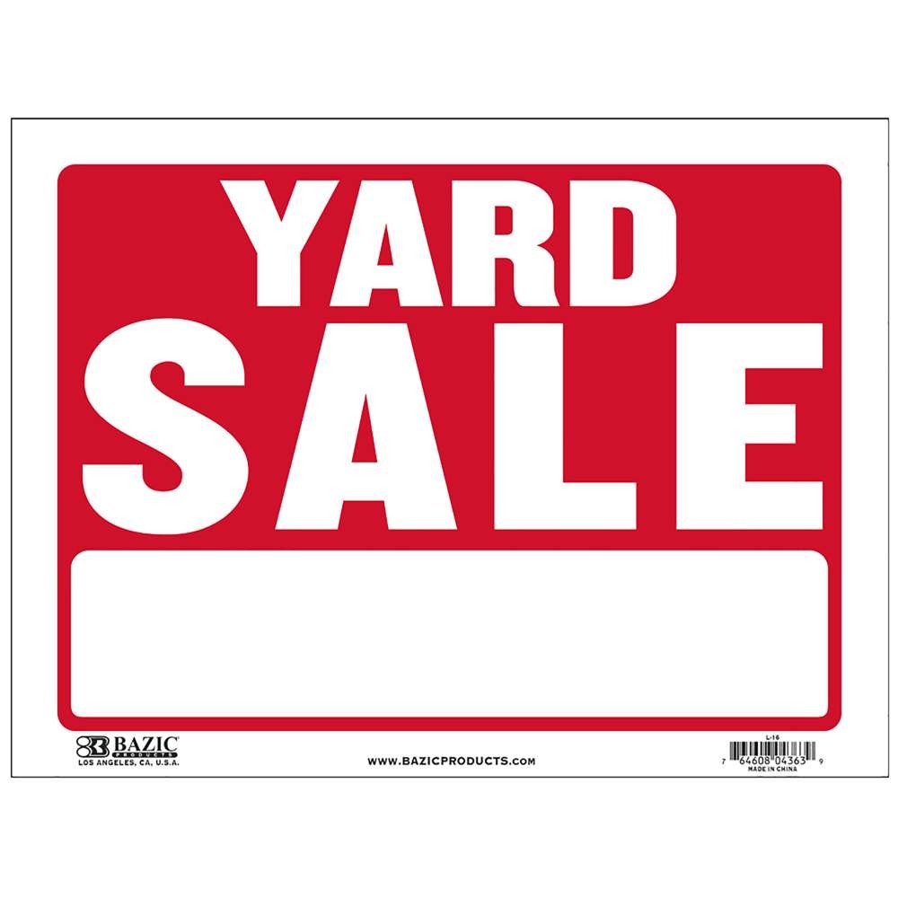 BAZIC 12″ X 16″ Yard Sale Sign, pack of 24