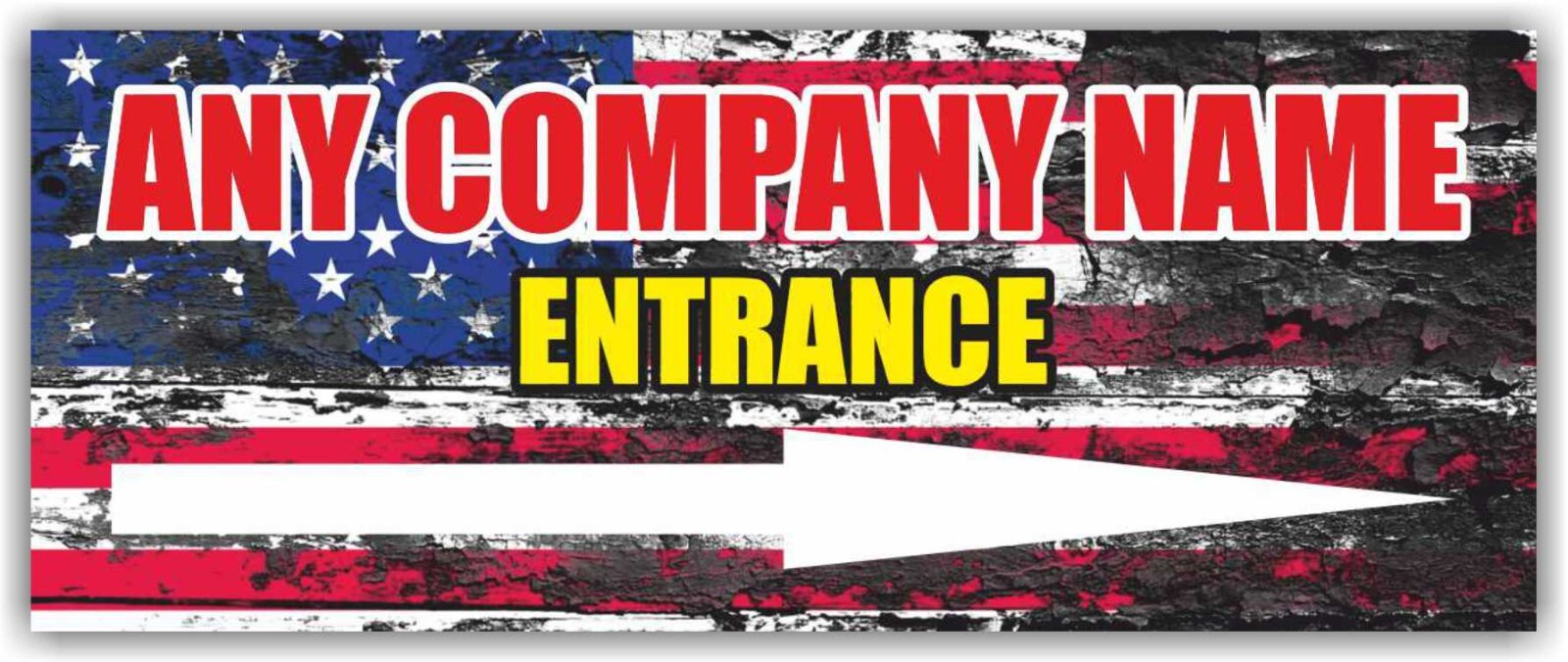 ANY COMPANY NAME ENTRANCE Advertising Banner Vinyl Mesh Sign Welcome Now Open