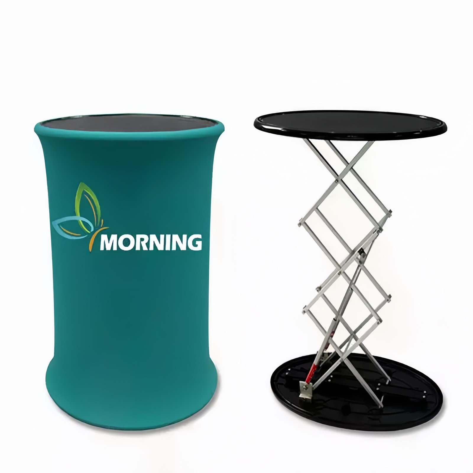 Rectangular Auto-Folding Hydraulic Pop-Up Counter – Self-Deploying Display Frame