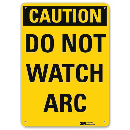 Lyle U4-1211-Ra_7X10 Caution Sign, 10 In Height, 7 In Width, Aluminum,
