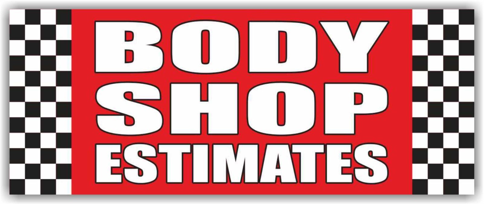 BODY SHOP FREE ESTIMATES Advertising Banner Vinyl Sign auto repair service auto