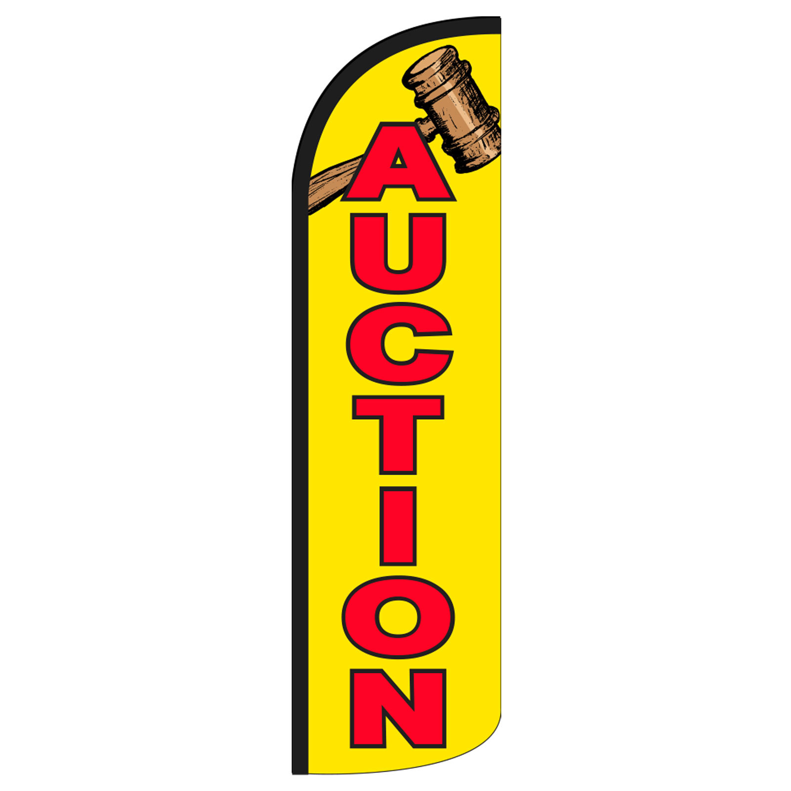 Auction Flag Flutter Feather Banner Swooper Windless
