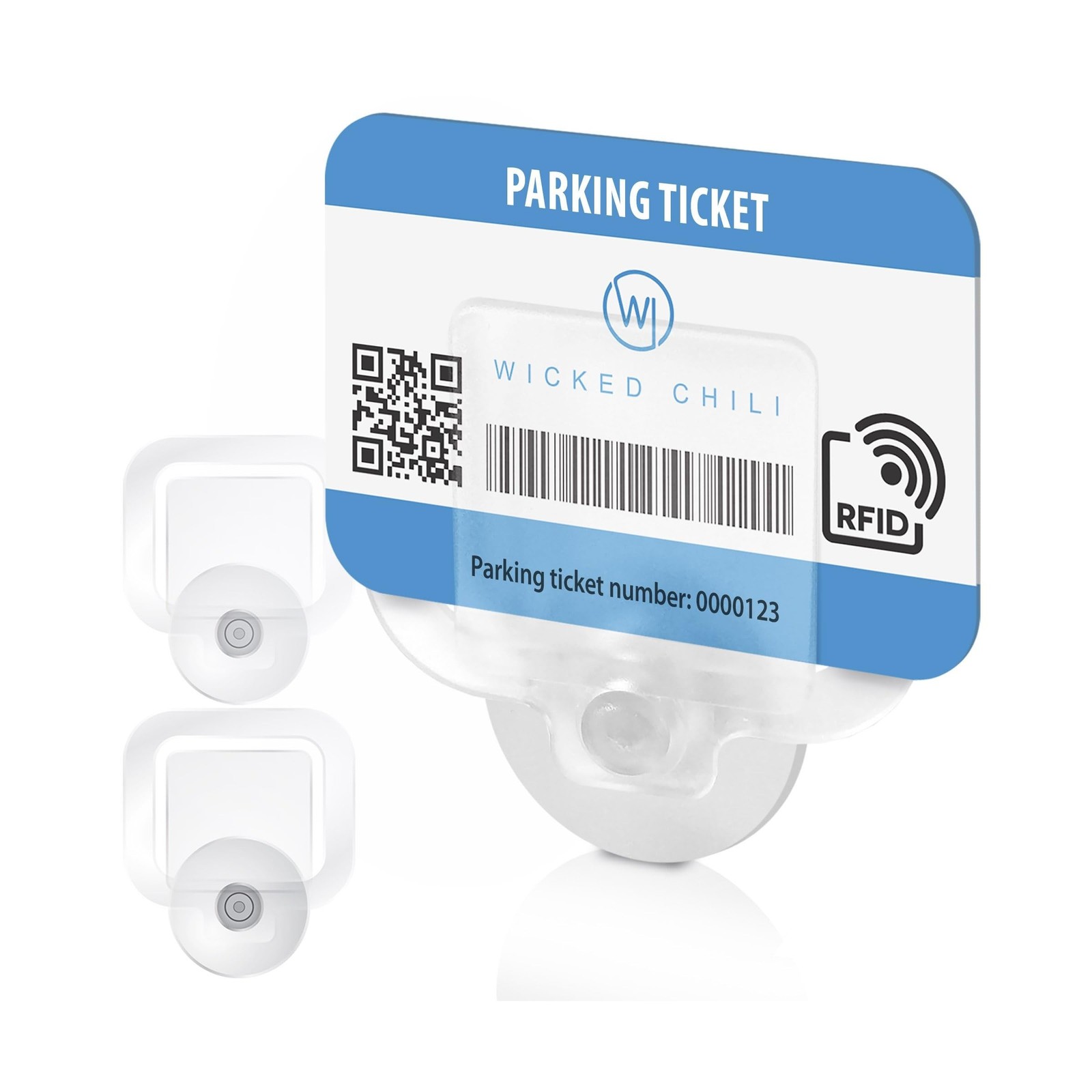2X Parking Permit, Ticket and Note Holder for Car Windscreen, Clips with Remo…
