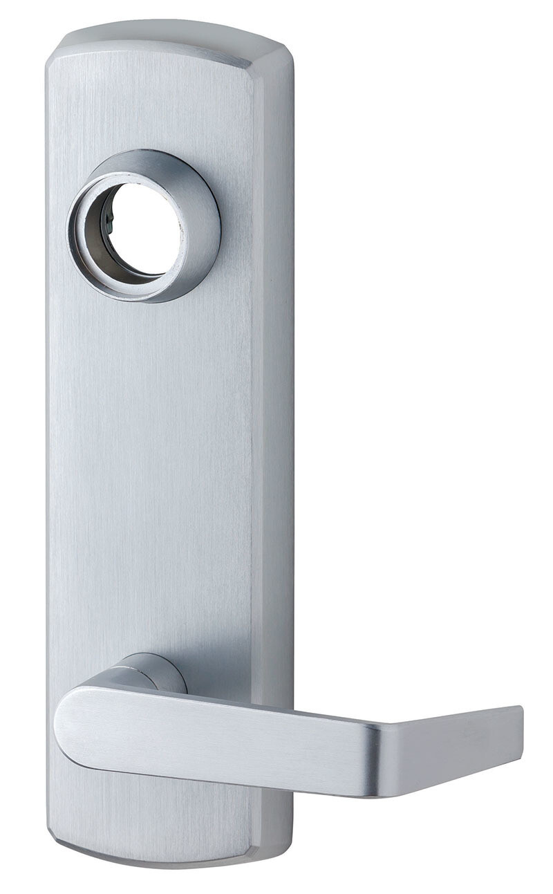 Exit Trim – Classroom Lever x Escutcheon, Less Cylinder, Powder Coated Aluminum