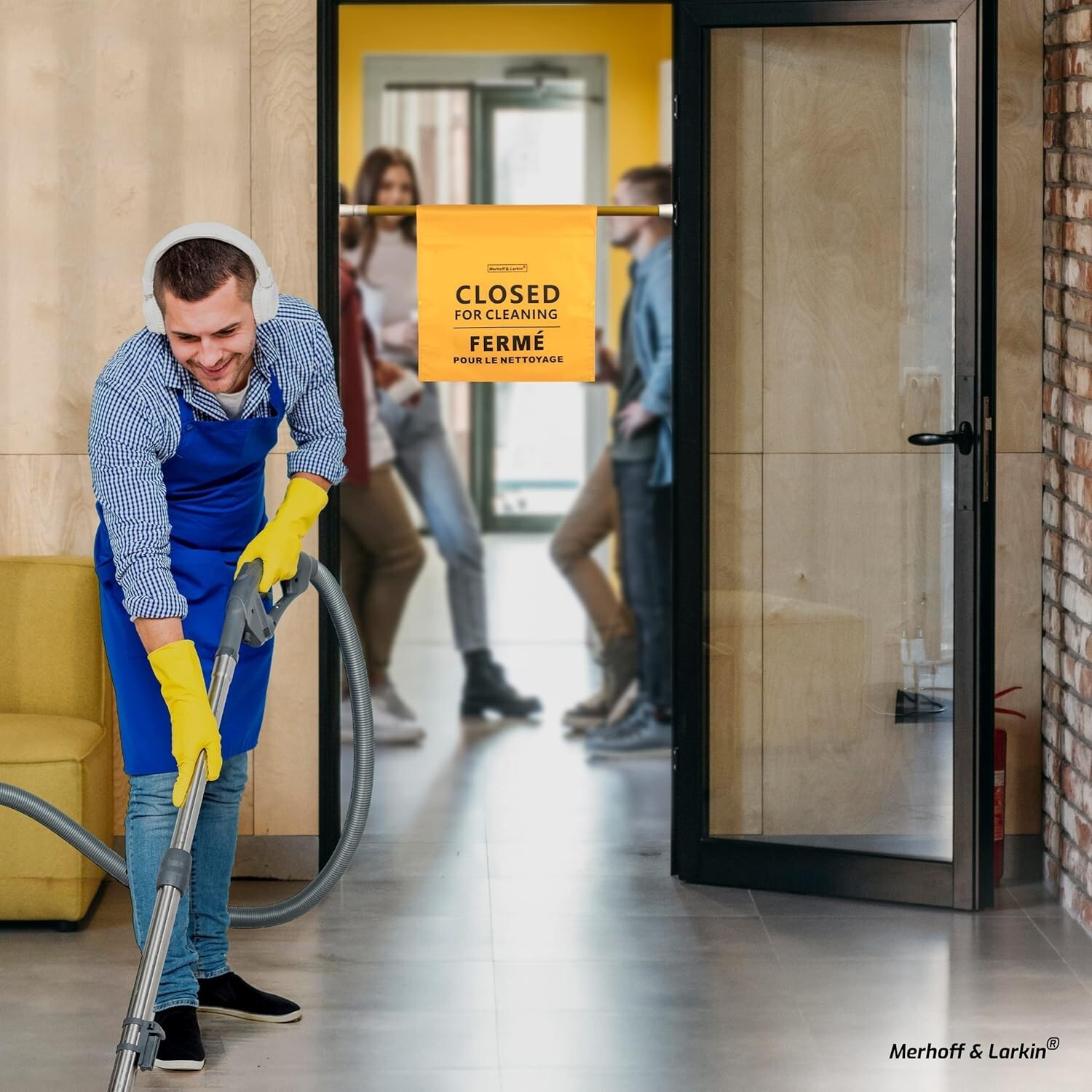 Closed For Cleaning Sign | English, Spanish & French | 28-53 Inch Expandable