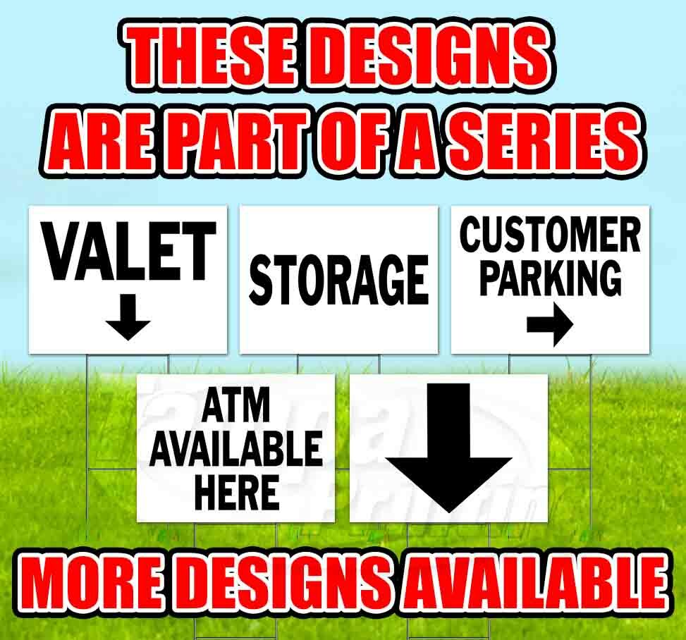 ALL DELIVERIES ARROW 18×24 Yard Sign WITH STAKE Corrugated Bandit DIRECTIONAL