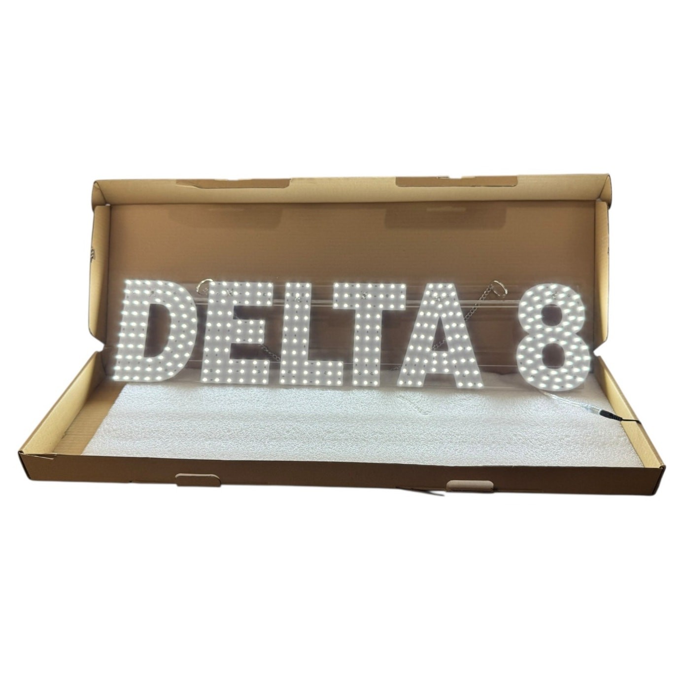 New in Box Delta 8 LED White Diode Business Storefront Sign 30″ x 7″