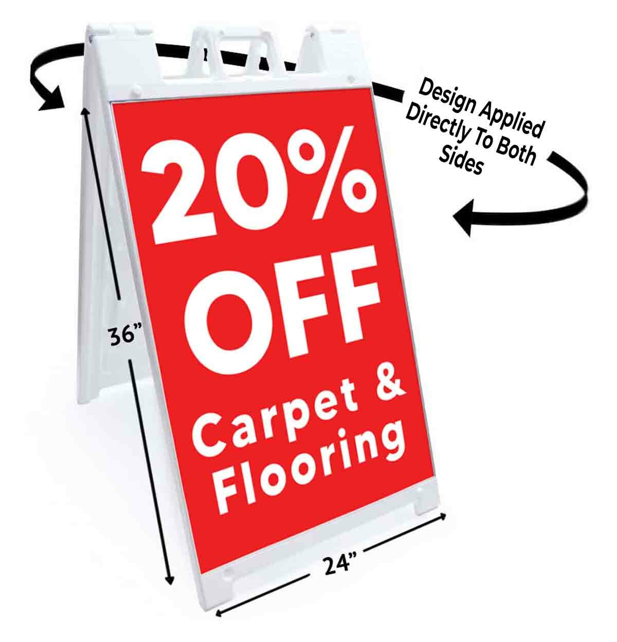 20% Off Carpet & Flooring Signicade 24×36 A Frame Sidewalk Sign Double Sided
