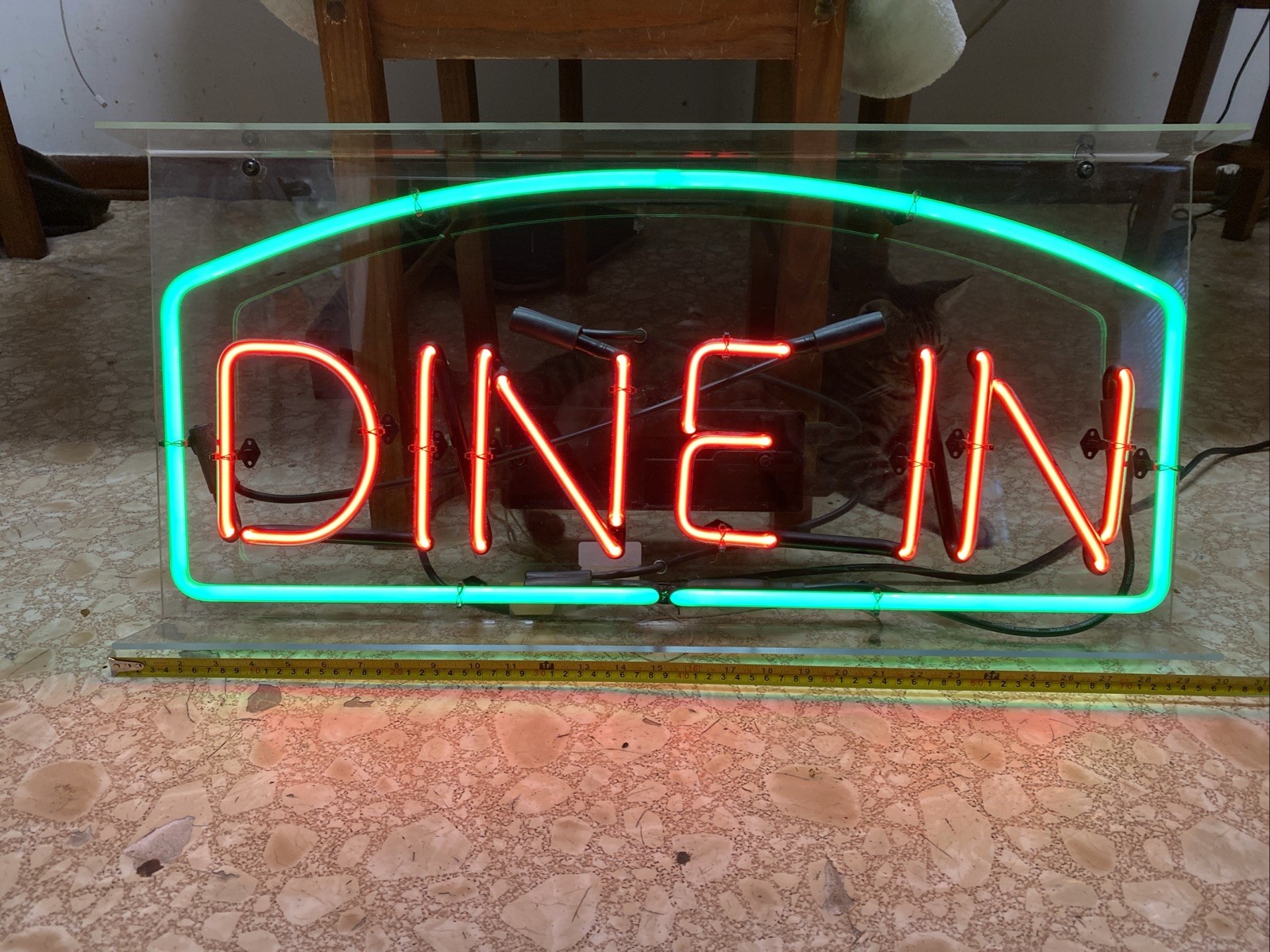 30 X 14” Neon Lit Dine In Sign