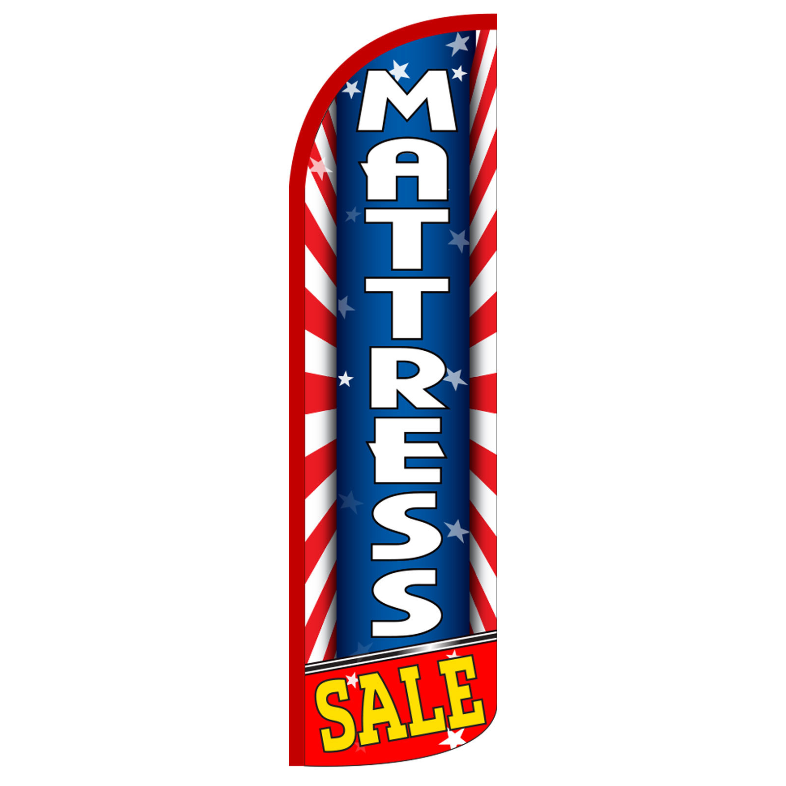 Mattress Sale Flag Flutter Feather Banner Swooper Extra Wide Windless