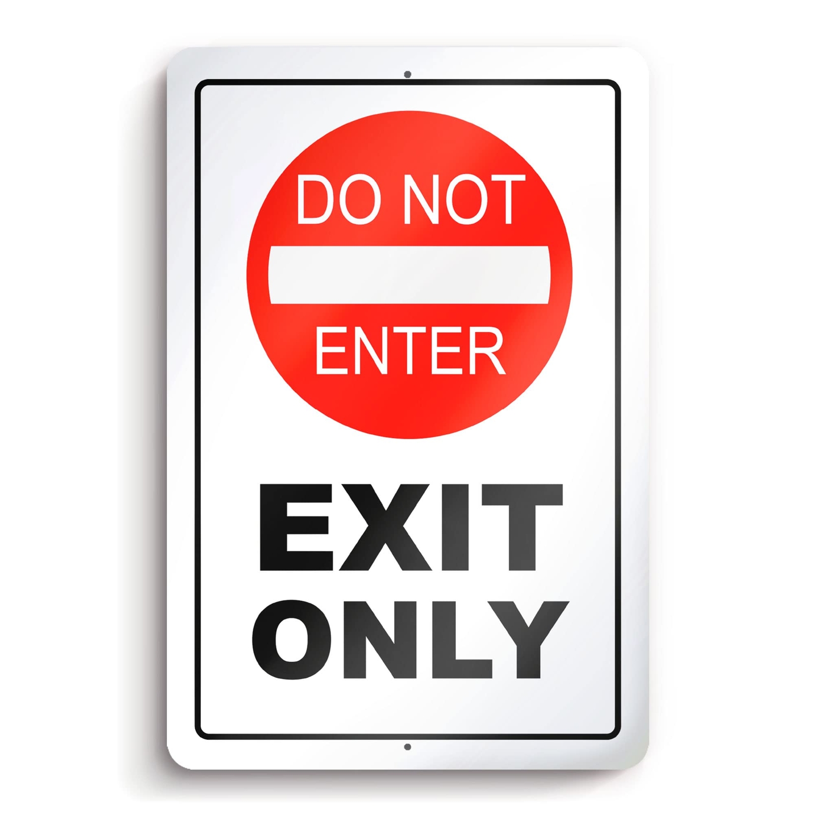 Exit Only Do Not Enter Sign – 8 x 12 Aluminum Do Not Enter Exit Only – Waterp…