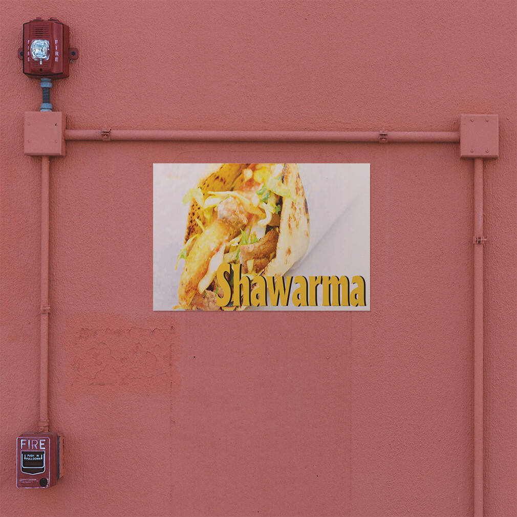Decal Stickers Shawarma Outdoor Advertising Printing Vinyl Store Sign Label