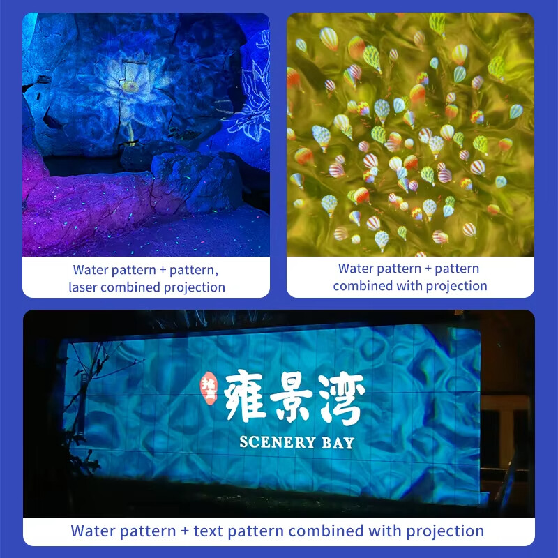 40W-1500W Waterproof Outdoor Ocean Wave Water Ripple GOBO Logo Projector Light