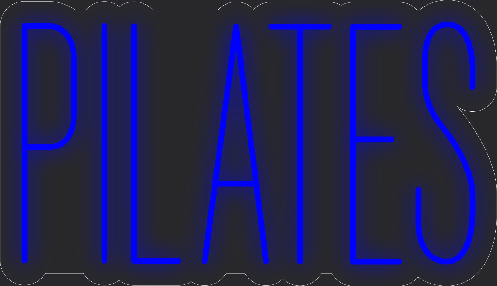 Pilates Neon LED Sign Business Wall Decor Lighted Store Sign 24 x 14 in.