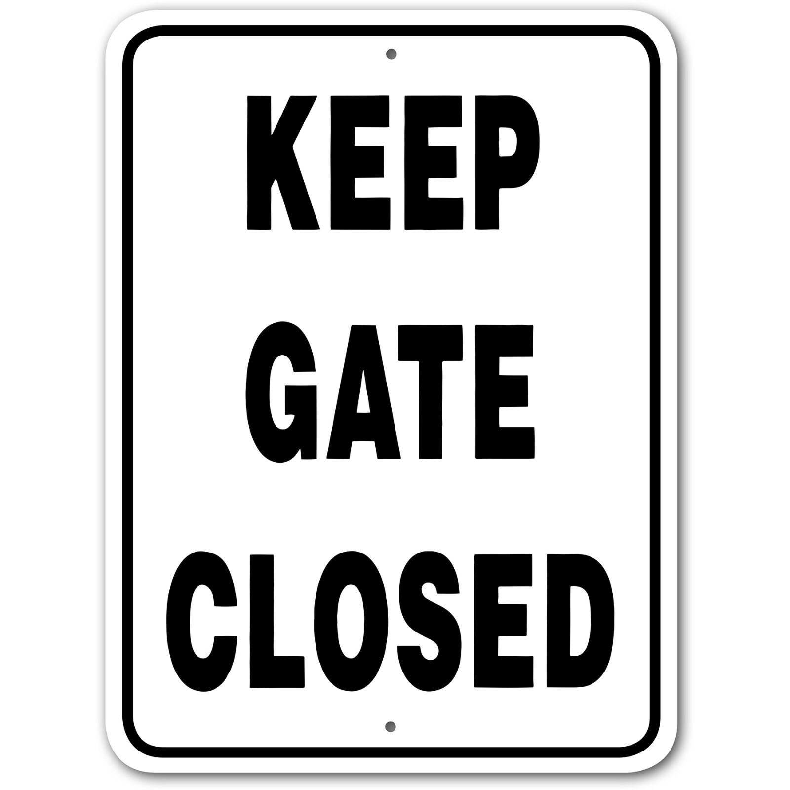 KEEP GATE CLOSED Sign Aluminum 9 in X 12 in #3245304