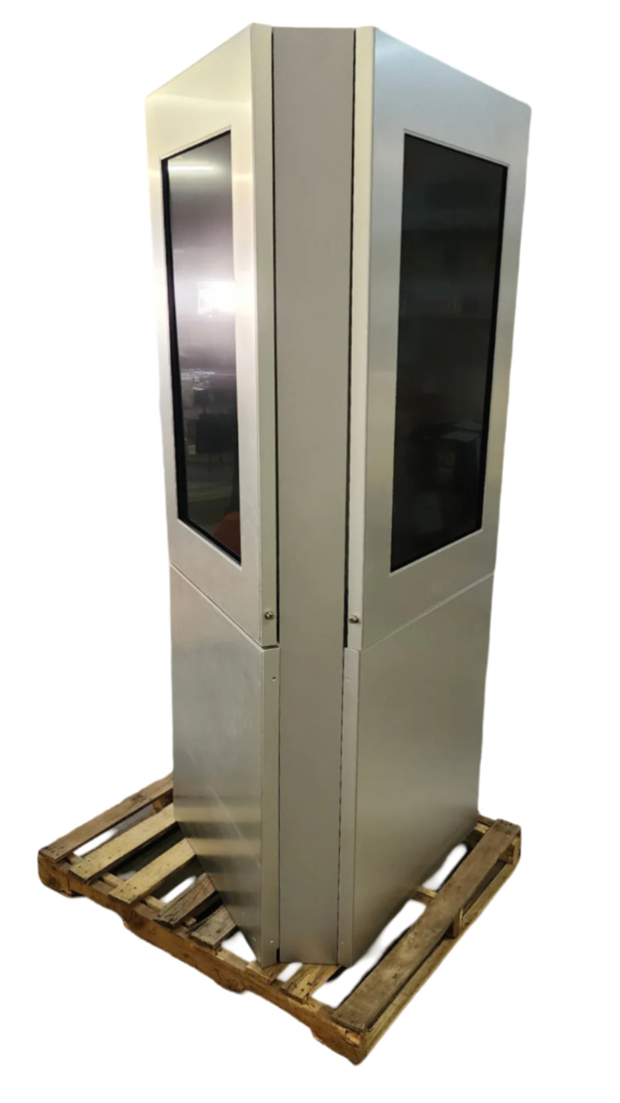 Big Floor Standing 3-Sided Portrait Indoor Kiosk Enclosure, 84″