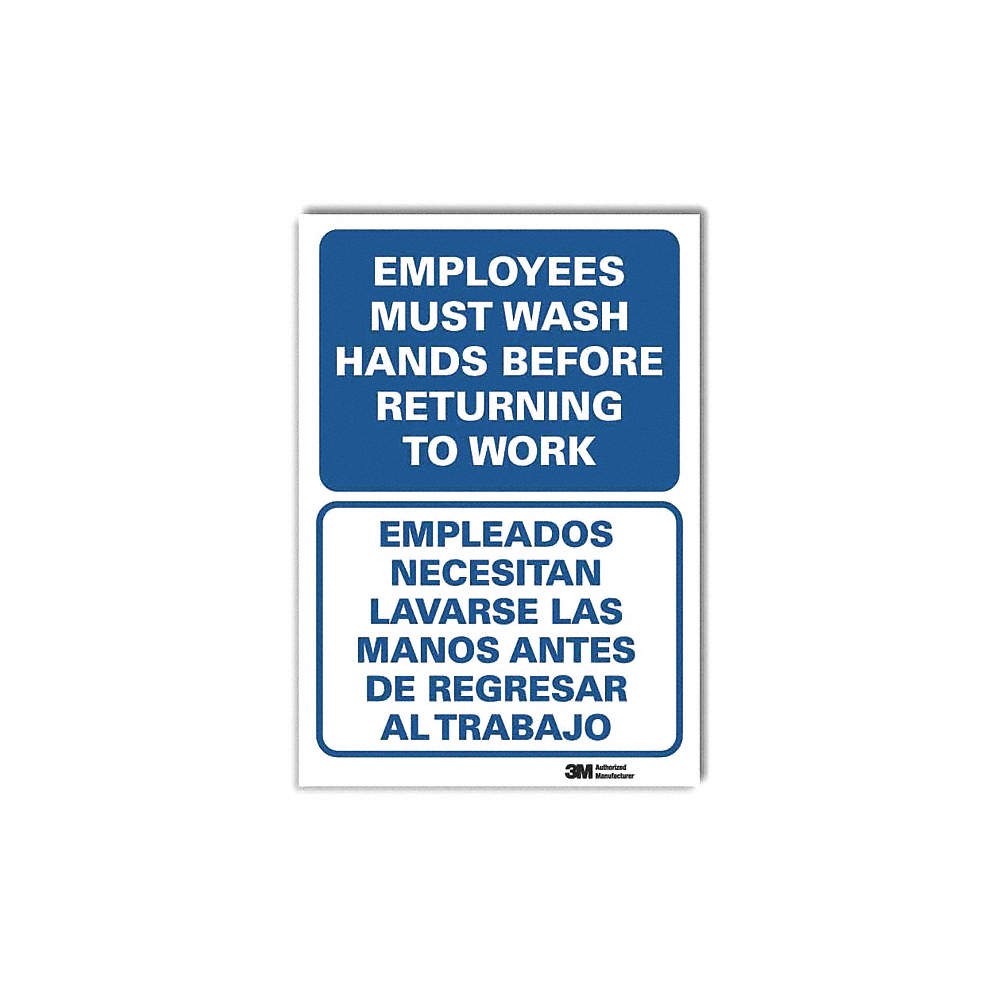 LYLE U1-1046-RD_10X14 Hygiene Sign,14x10in,Reflective Sheeting 24WX23
