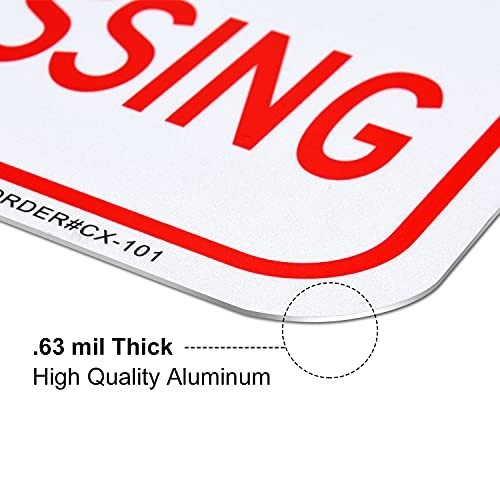 Private Drive No Trespassing Sign 2 Pack 12×18 Inch Reflective Aluminum