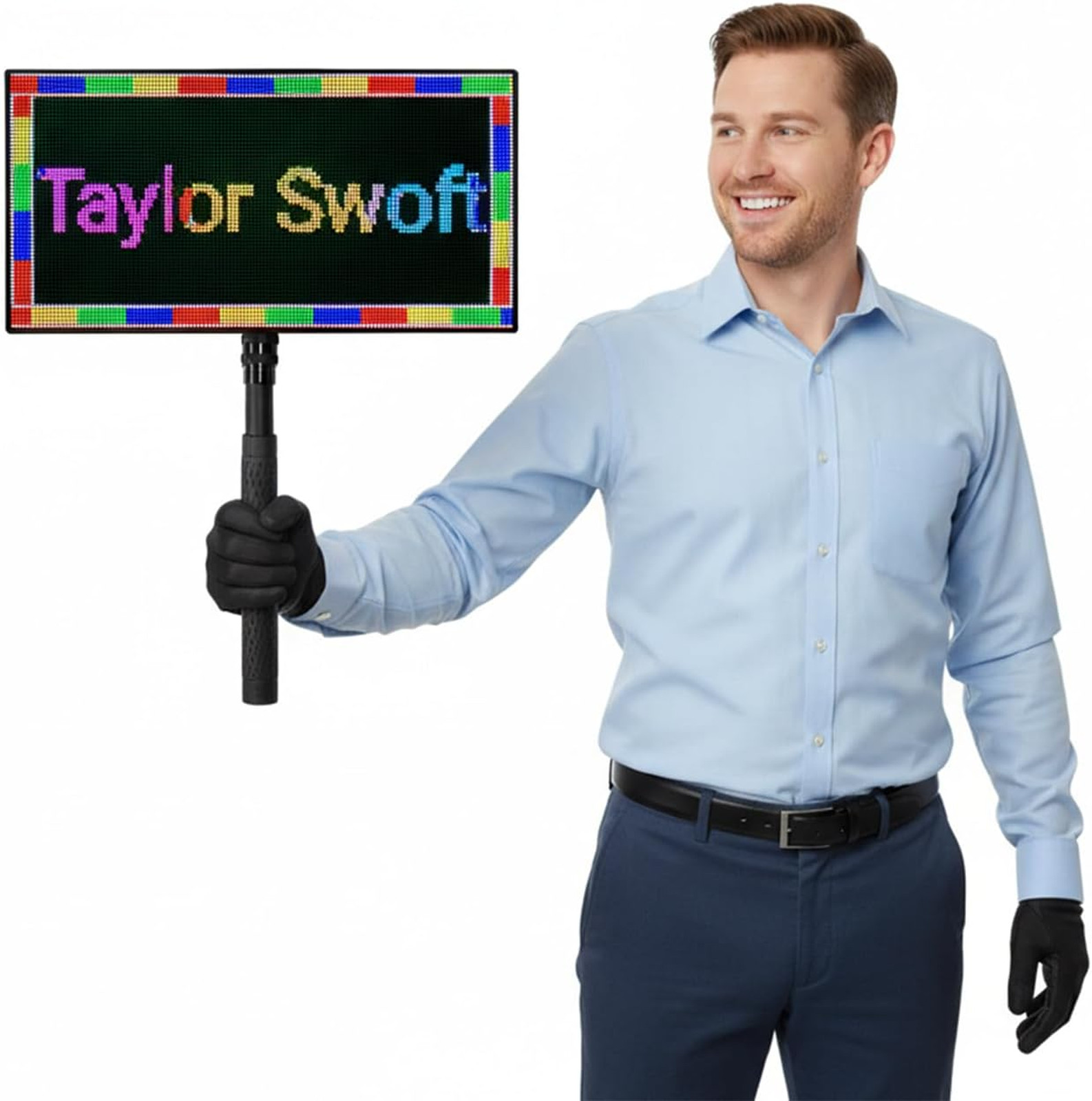 Programmable LED Sign Board 15×7 Inch Handheld WiFi Display for Advertising