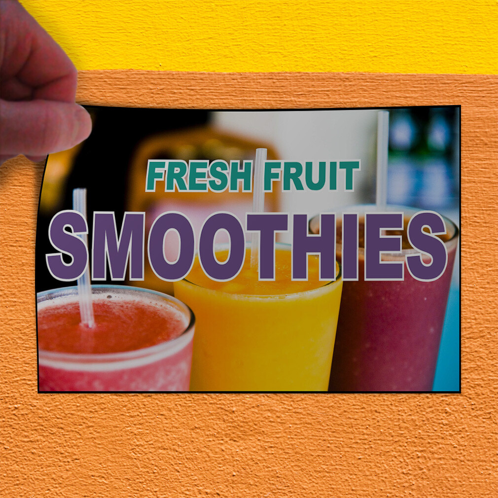 Decal Stickers Fresh Fruit Smoothies Food and Drink Vinyl Store Sign Label