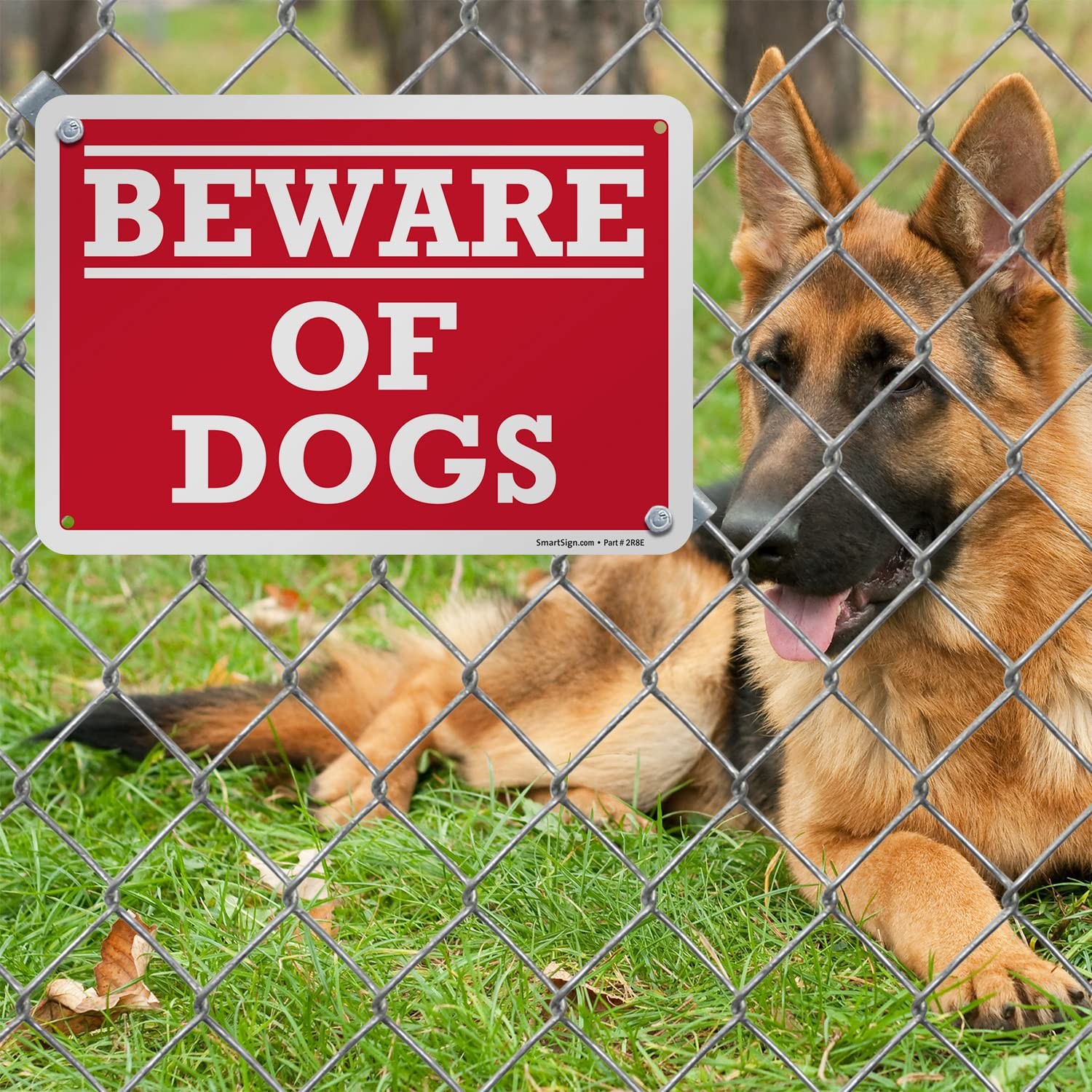 Beware Of Dogs Metal Warning Sign Durable Aluminum Home Security 7×10 Inch