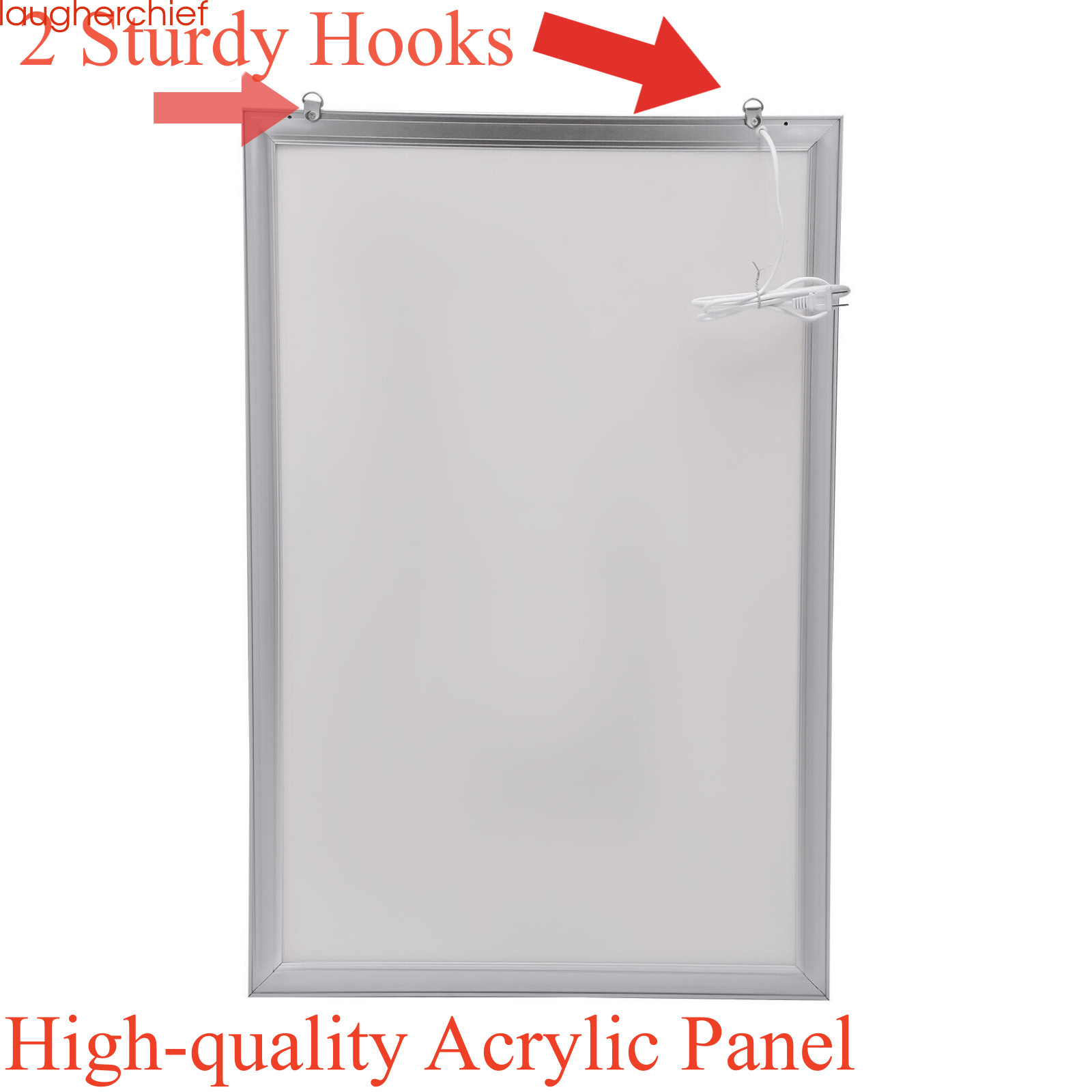 Wall Mount LED Light Box Movie Poster Display 24″x36″ Advertising Frame Store US