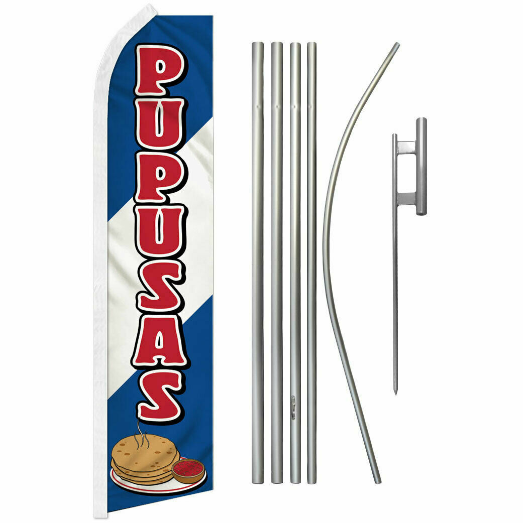 Pupusas Swooper Flutter Feather Advertising Kit Concessions Food Flag