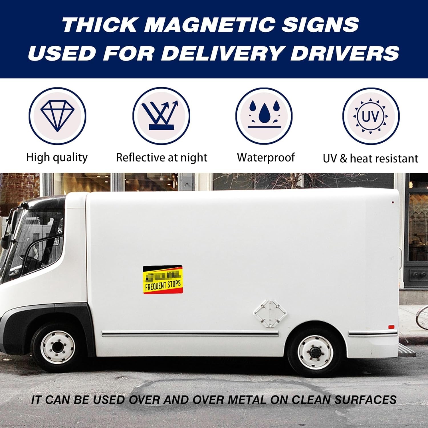 Delivery Driver Magnetic Signs 3 Pack Frequent Stops Sign for Car Truck Bumper