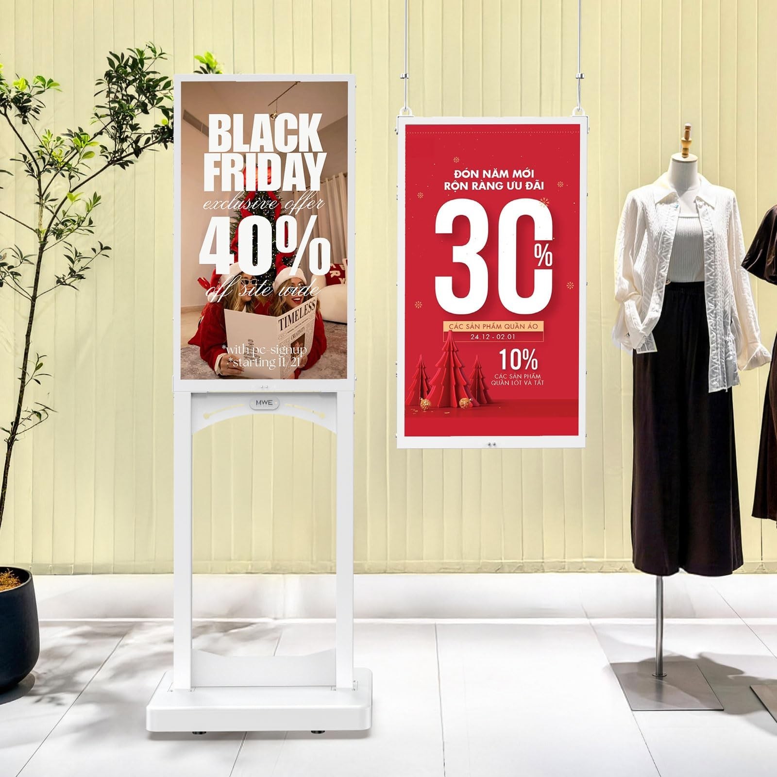 32 Inch Indoor Digital Signage Display 1000 Nits Window Advertising Display Kio