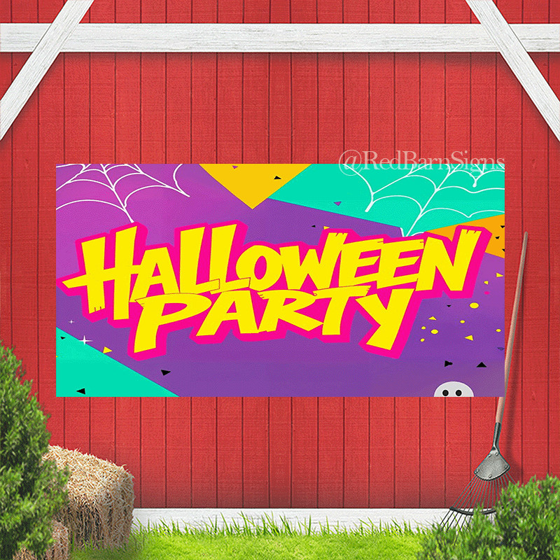 Halloween Party Indoor Outdoor Banner