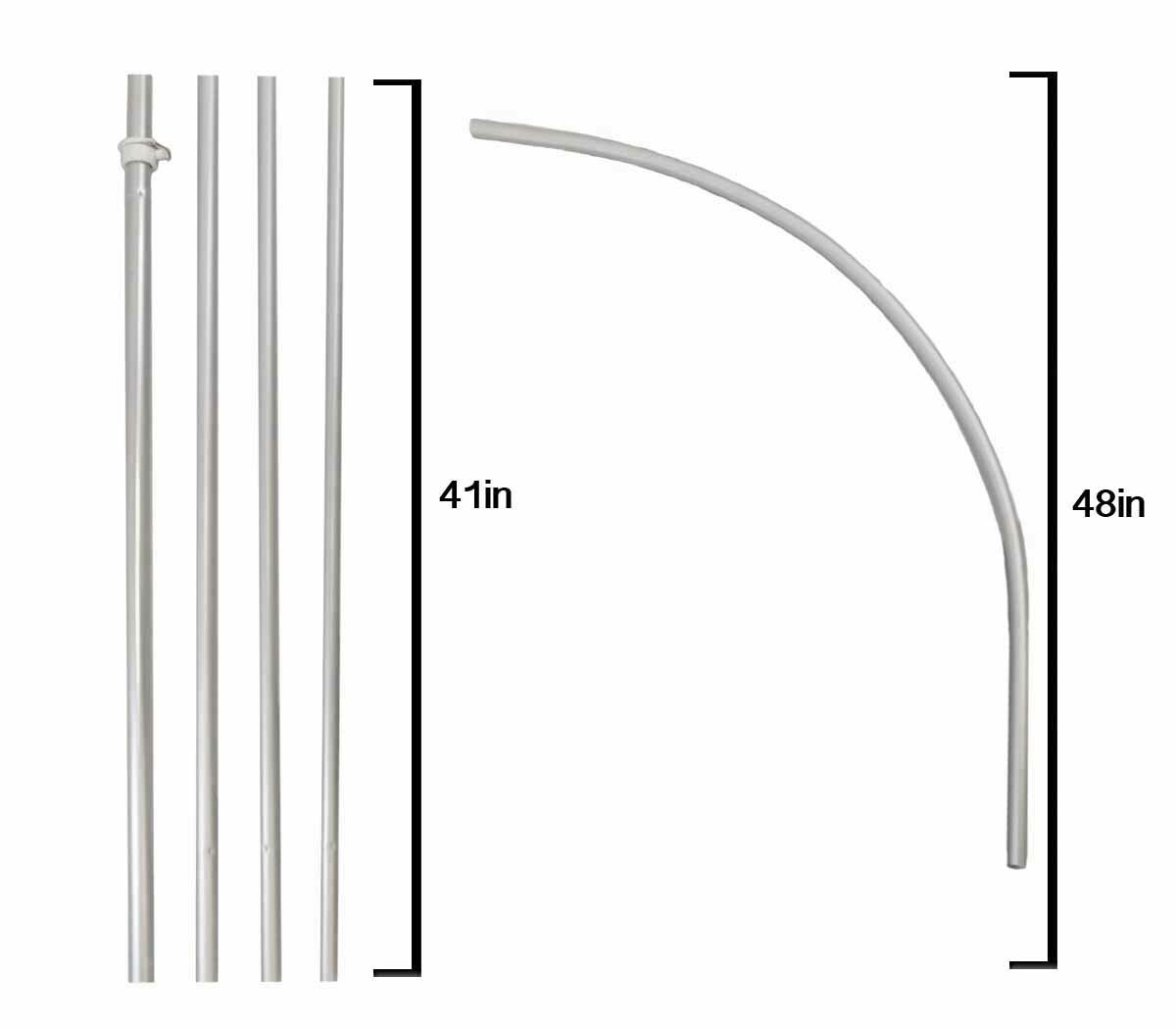 Windless Swooper Flag Pole 15ft Flagpole Feather Flag Sign Pole