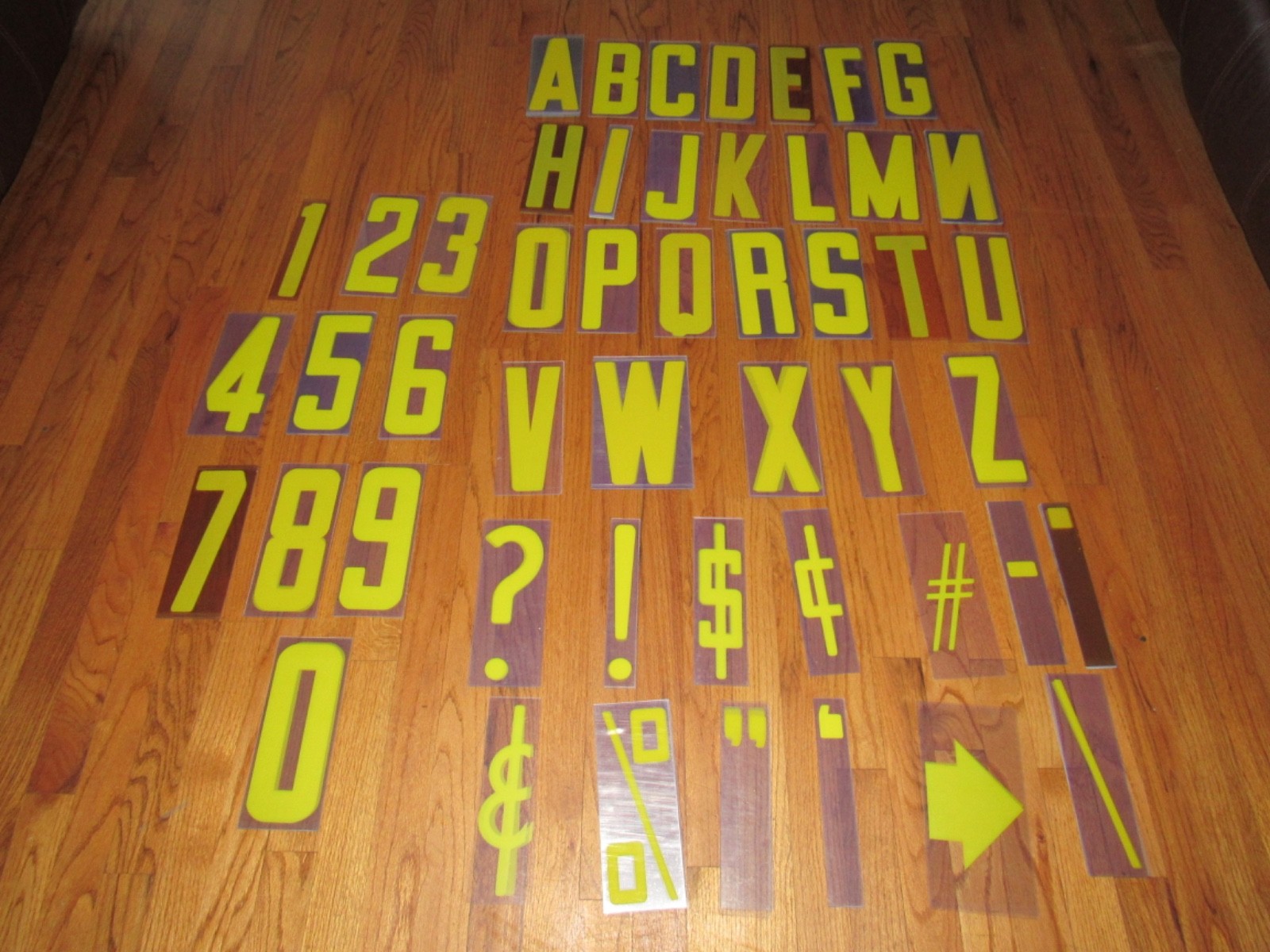 224 Vintage Plastic Marquee Outdoor Sign Symbols Letters Numbers 8″ On 9″ Board