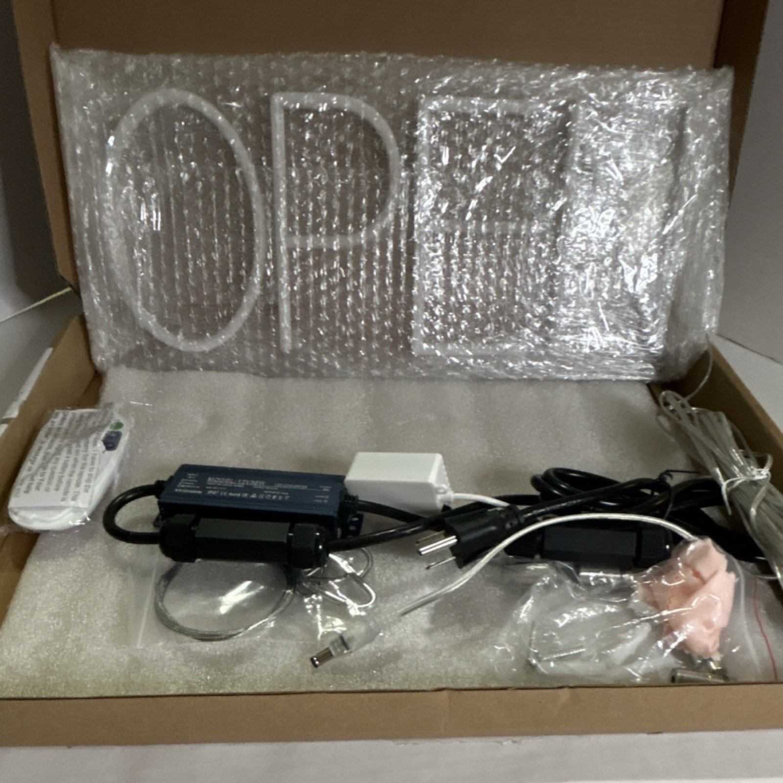 NEONGRAND LED “OPEN” Illuminated Sign Warm White Acrylic, Includes Hardware