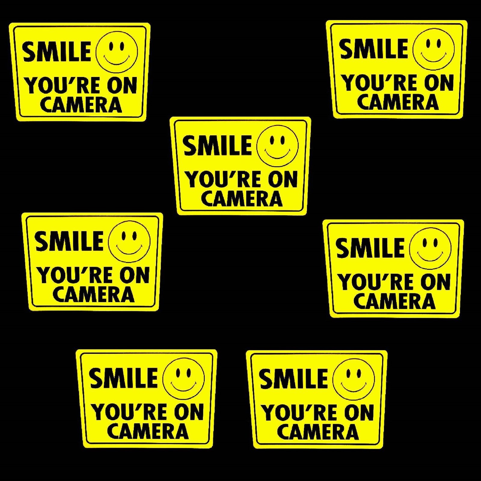 Home School Security Warning Sticker Decal Sign Smile Video Surveillance Cameras