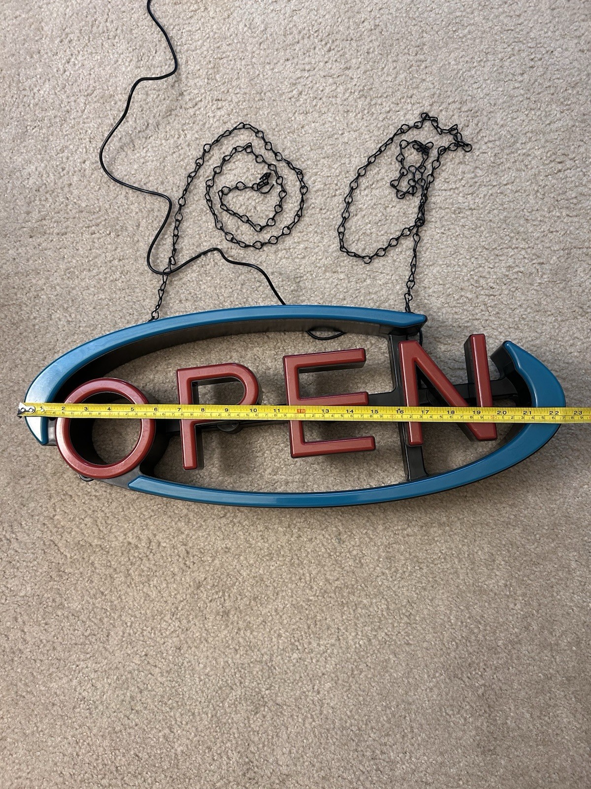 LED Neon Open Sign size 22”/8”