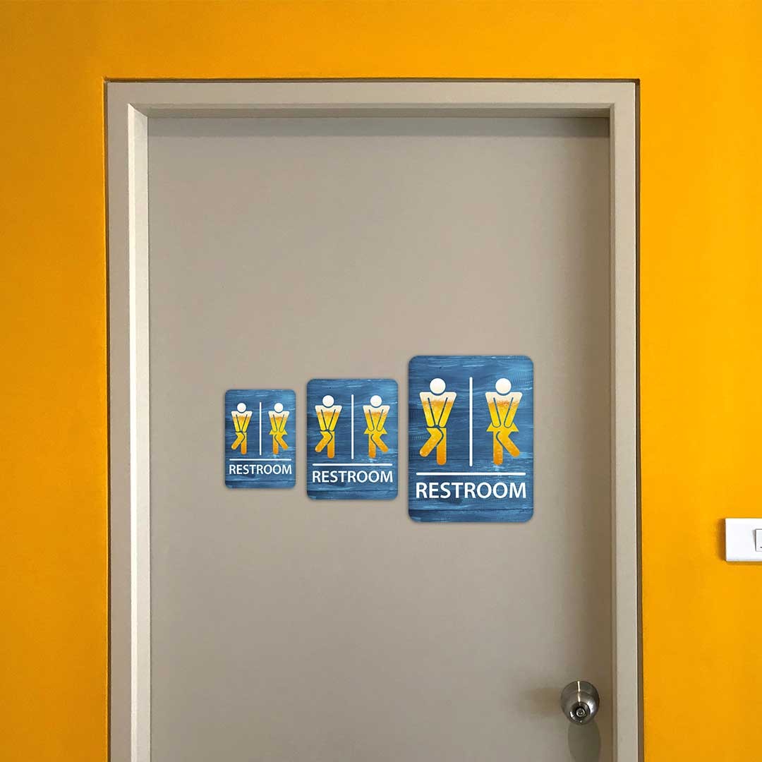 Portrait Round Plus – Fun Bar Restroom Wall or Door Sign | Fun Restroom Sign