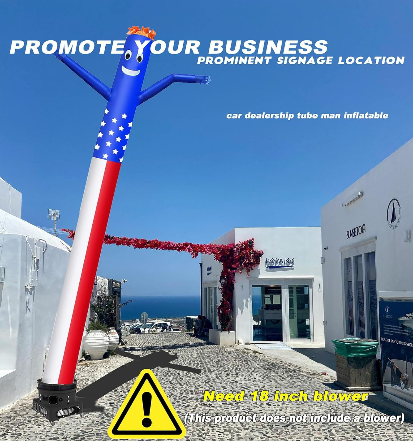 20FT Inflatable Tube Man for 18” Blower (Blowers Not Included) Air Puppet Dance
