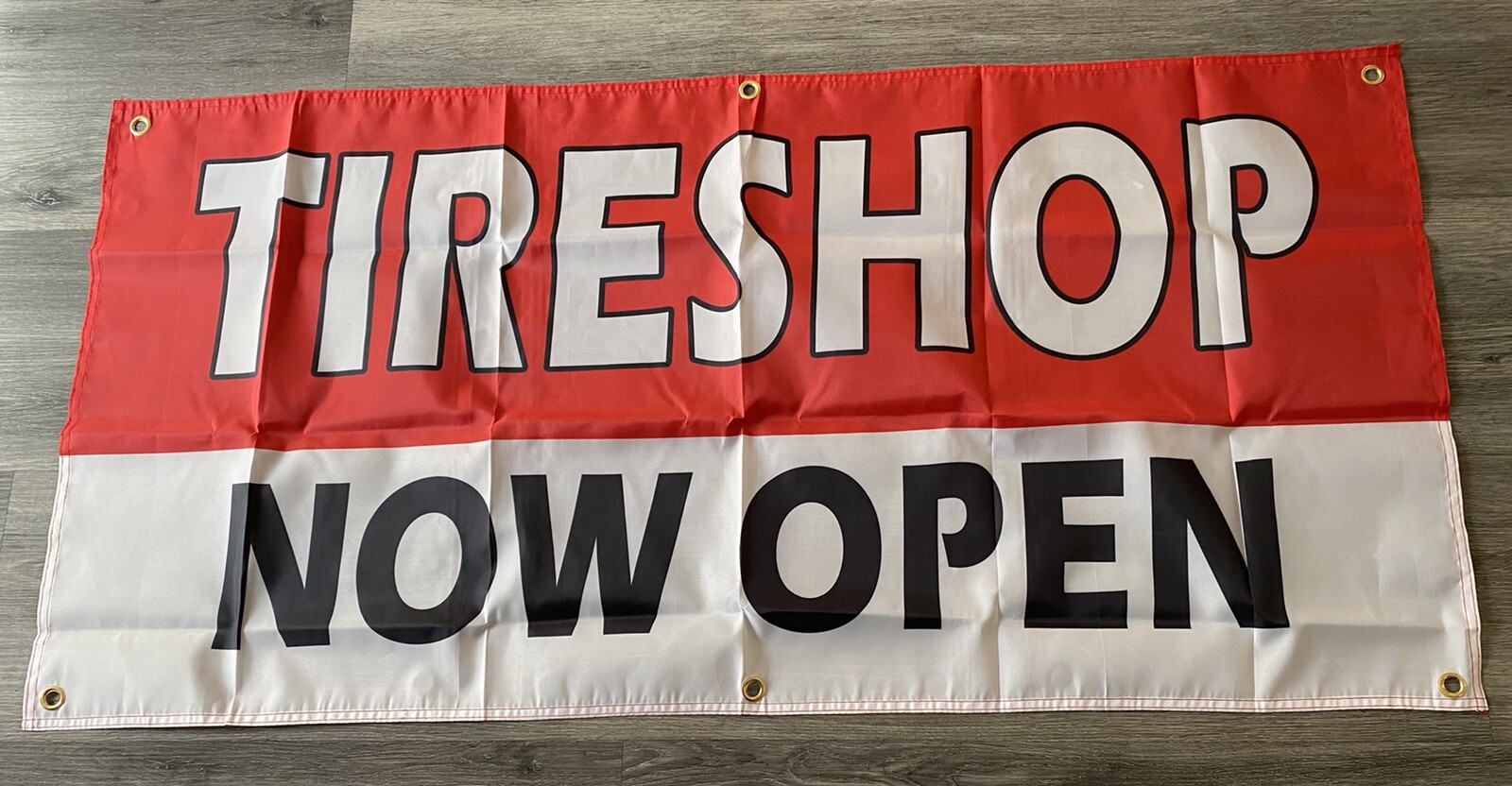 2×4 ft TIRE SHOP NOW OPEN Banner Sign -Super Polyester Fabric-New