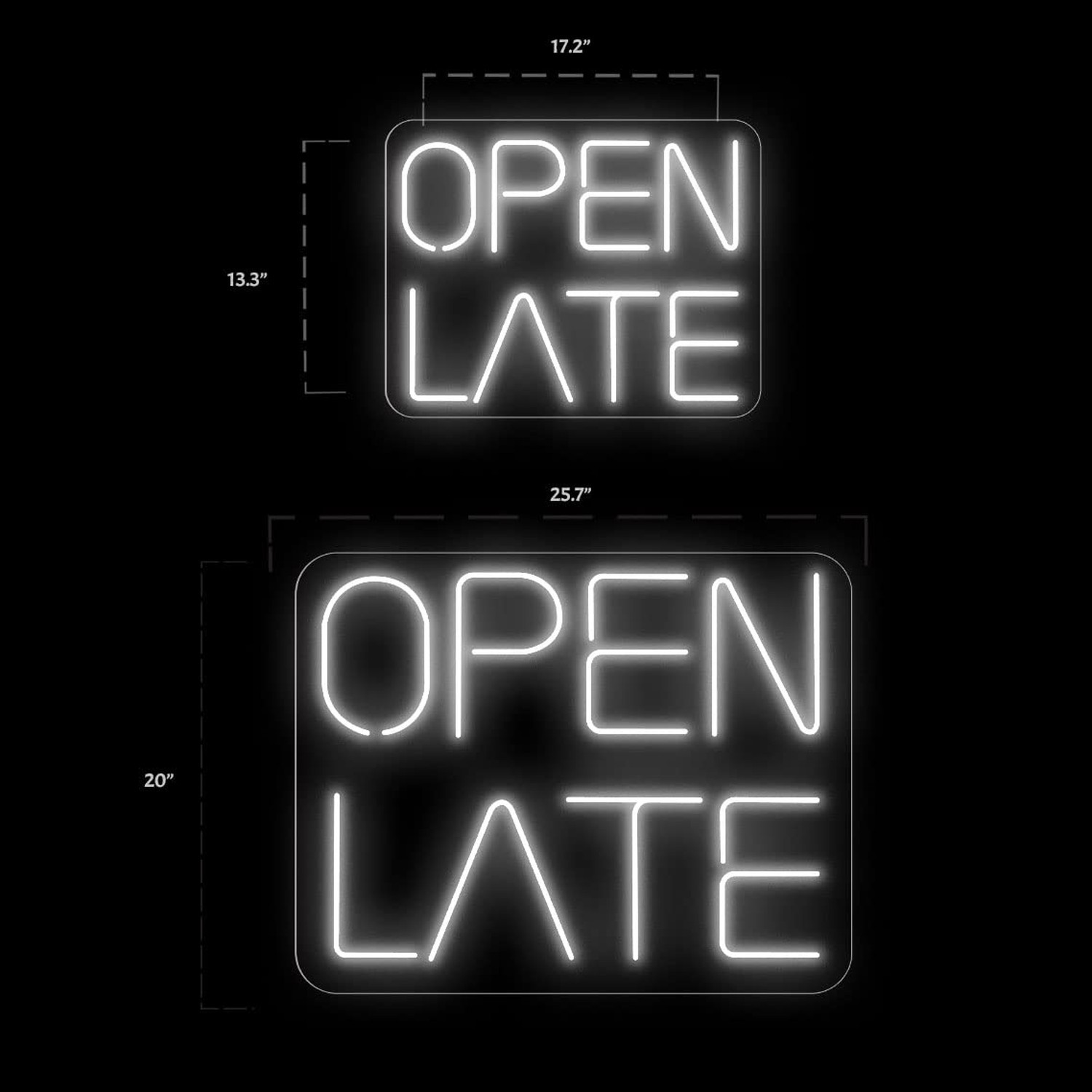 Open Late Neon Sign (17.2×13.3”) Neon Open Sign Led Open Signs for Business …