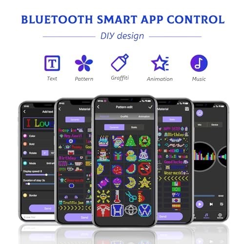 Programmable LED Car Window Sign Bluetooth App Control Custom Text Display