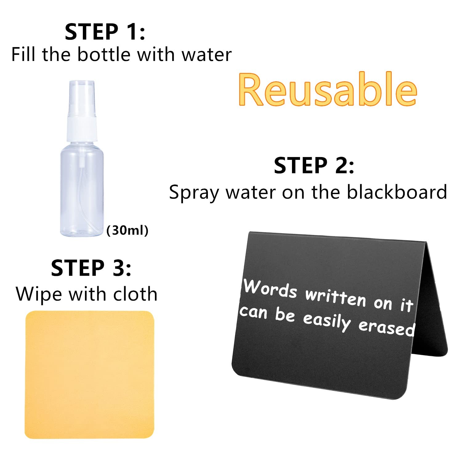 20PCS Mini Chalkboard Signs for Food, Reusable and Reserved Table Signs, Food