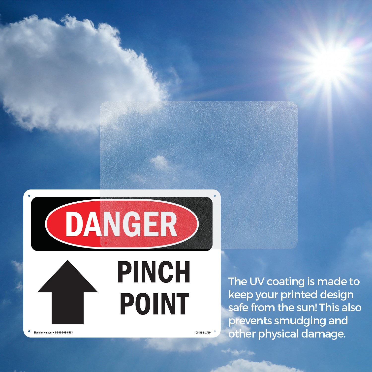 Pinch Point OSHA Danger Sign Metal, Plastic, Or Decal – 5 or 10 Pack